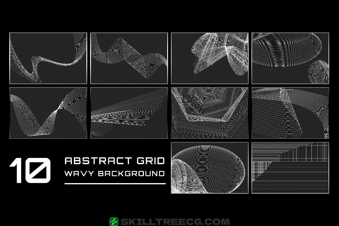 图片[2]-Abstract Grid Wavy Backgrounds（053769）-技能树